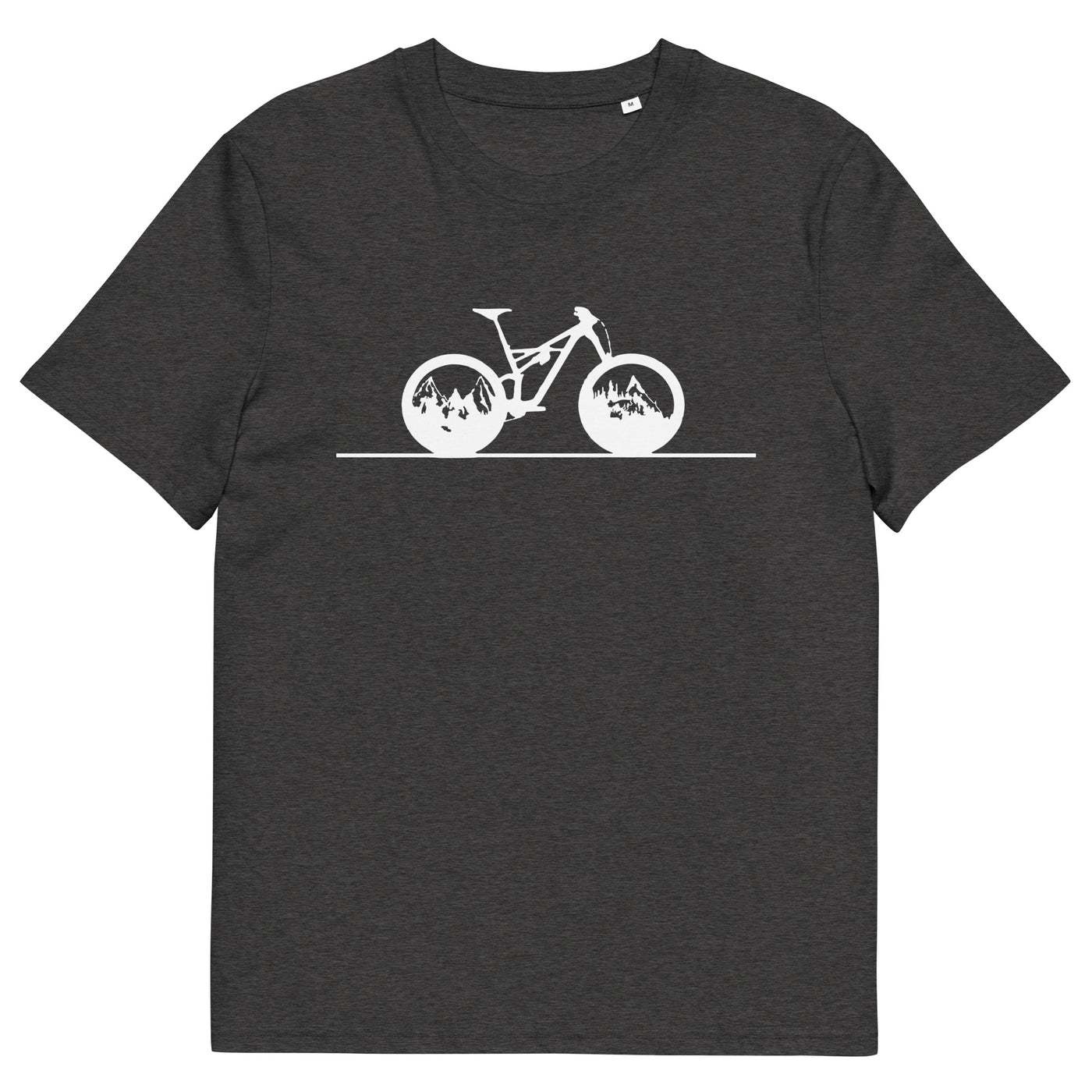 Gerade Linie - Berge - Radfahren - Herren Premium Organic T-Shirt fahrrad xxx yyy zzz Dark Heather Grey