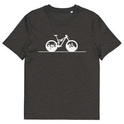 Gerade Linie - Berge - Radfahren - - Herren Premium Organic T-Shirt fahrrad xxx yyy zzz Dark Heather Grey