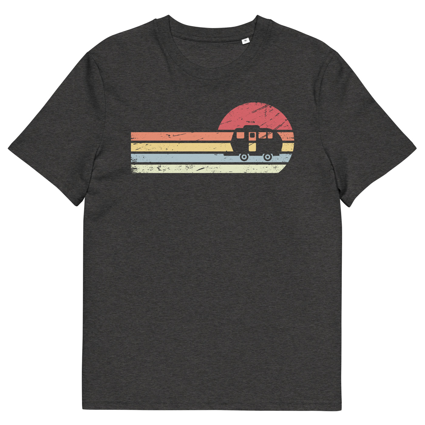 Sonne und Retro Linies - Camping Caravan - Herren Premium Organic T-Shirt camping xxx yyy zzz Dark Heather Grey