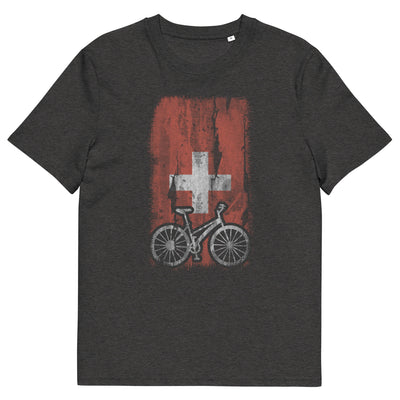 Schweizer Flagge und Radfahren - Herren Premium Organic T-Shirt fahrrad xxx yyy zzz Dark Heather Grey