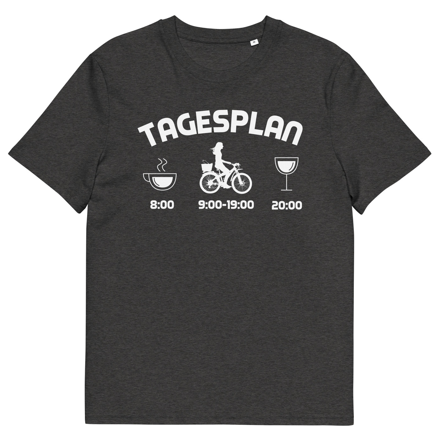 Tagesplan - Herren Premium Organic T-Shirt fahrrad xxx yyy zzz Dark Heather Grey