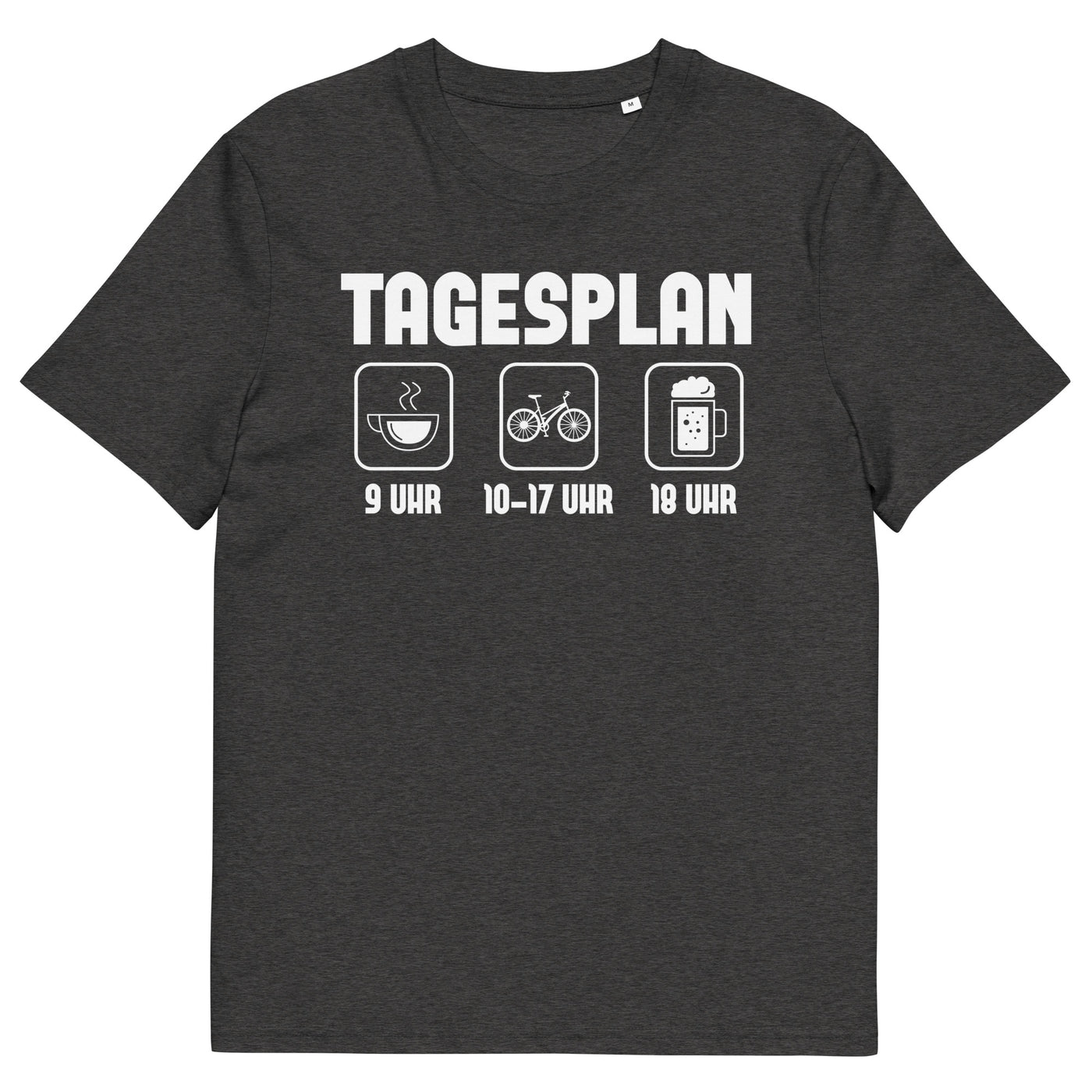 Tagesplan - (F) - Herren Premium Organic T-Shirt fahrrad xxx yyy zzz Dark Heather Grey