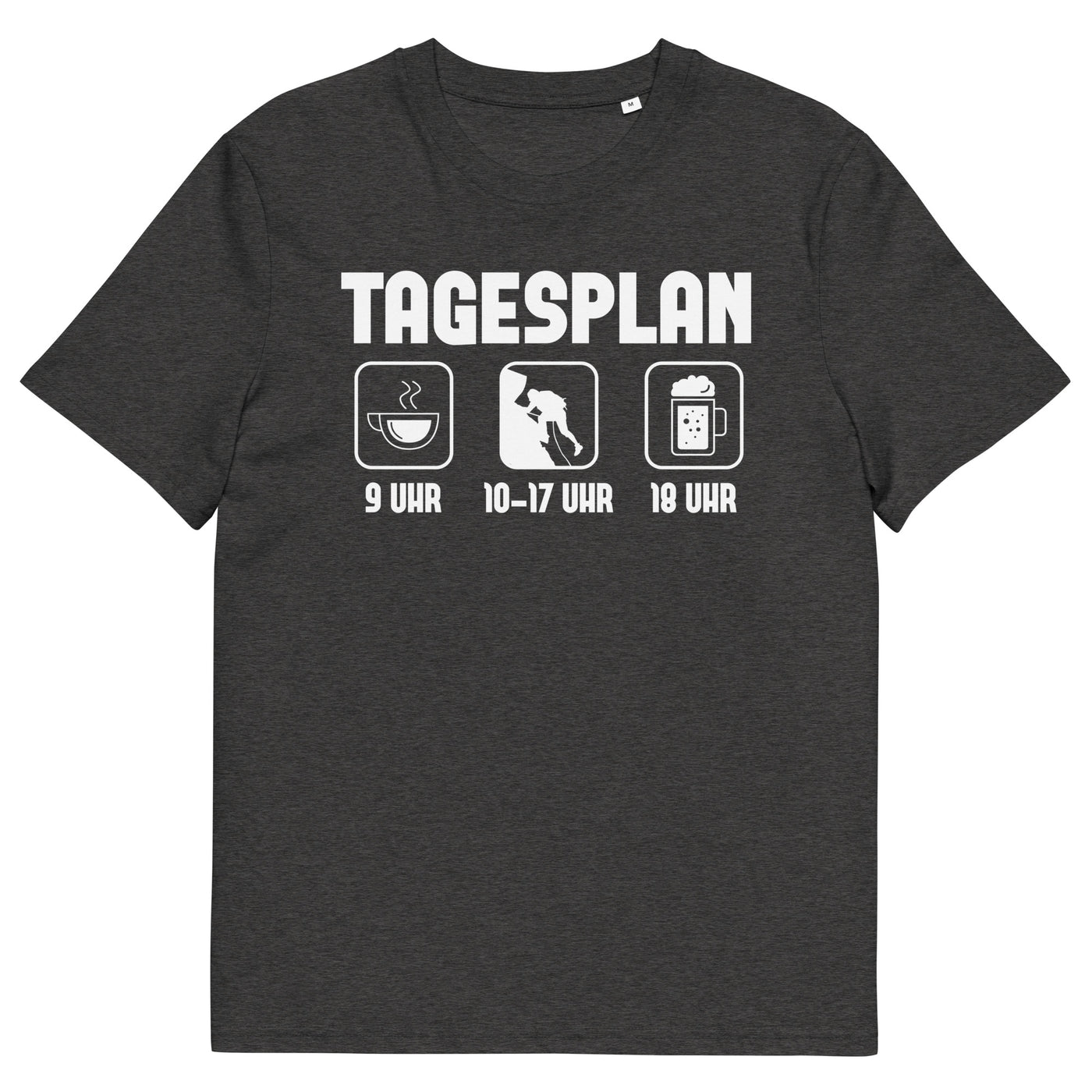 Tagesplan - (K) - Herren Premium Organic T-Shirt klettern xxx yyy zzz Dark Heather Grey