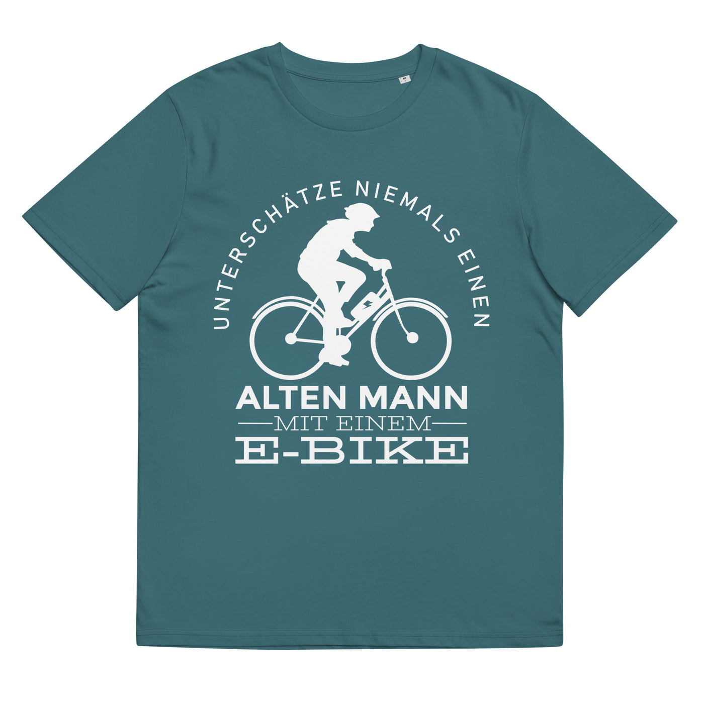 Alter Mann Mit Einem E-Bike - Herren Premium Organic T-Shirt e-bike Stargazer