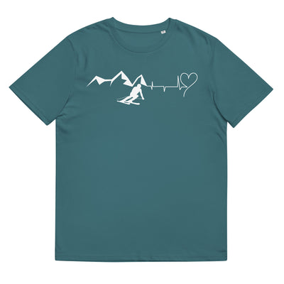 Heart - Heartbeat - Mountain - Skiing - Herren Premium Organic T-Shirt ski Stargazer