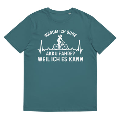 Warum Ich Ohne Akku Fahre Weil Ich Es Kann 3 - Herren Premium Organic T-Shirt e-bike Stargazer