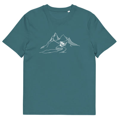 Mountainbiker fährt Downhill - (M) - Herren Premium Organic T-Shirt xxx yyy zzz Stargazer