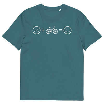 Lächelndes Gesicht und Fahrrad - Herren Premium Organic T-Shirt fahrrad xxx yyy zzz Stargazer