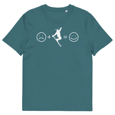 Lächelndes Gesicht und Skifahren - Herren Premium Organic T-Shirt klettern ski xxx yyy zzz Stargazer