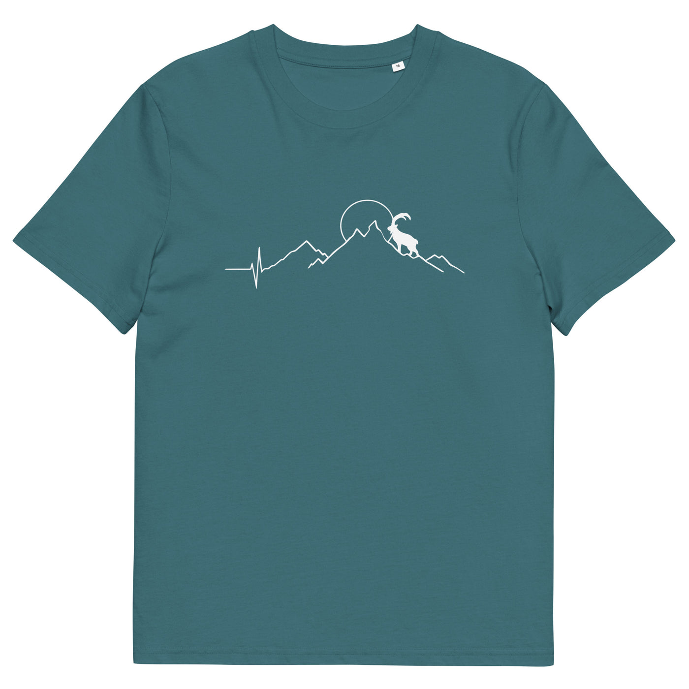 Steinbock_und_Berg_-_(B.W) - Herren Premium Organic T-Shirt berge wandern xxx yyy zzz Stargazer