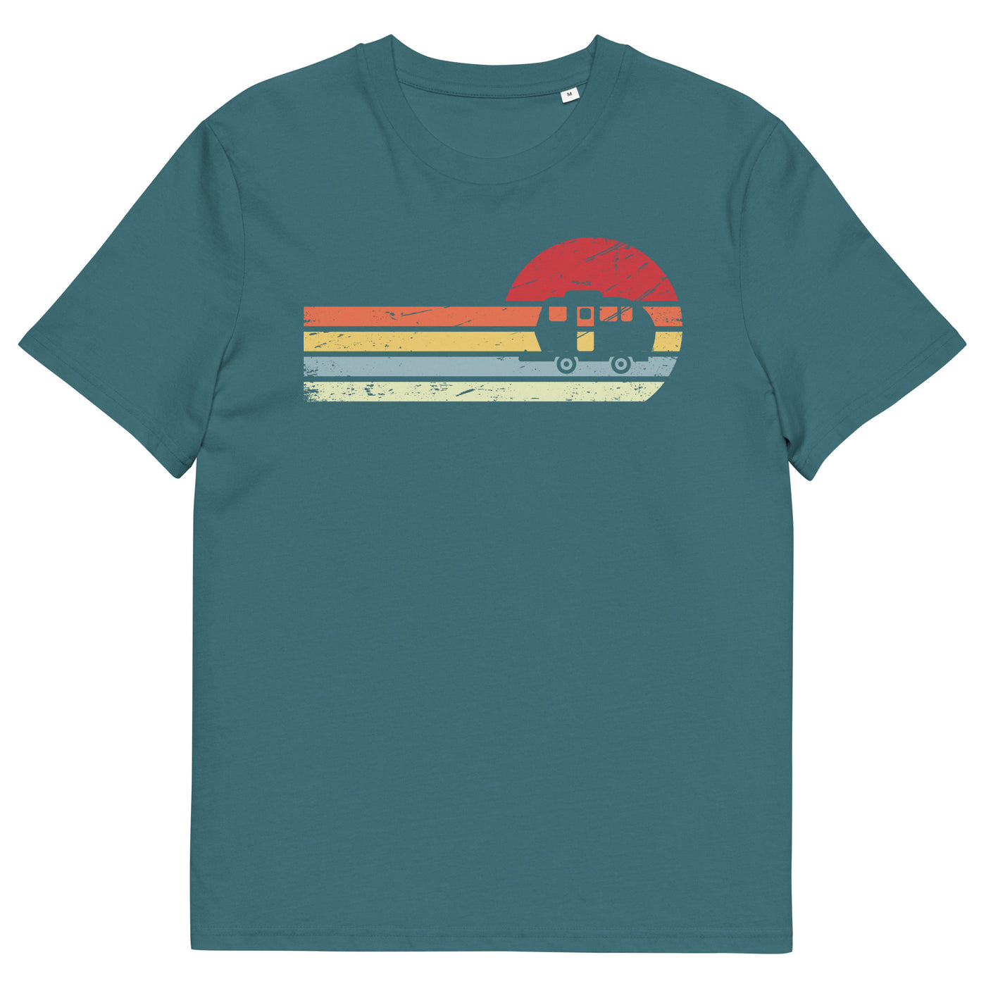 Sonne und Retro Linies - Camping Caravan - (C) - Unisex Organic Cotton T-Shirt | Stanley/Stella STTU755 xxx yyy zzz Stargazer