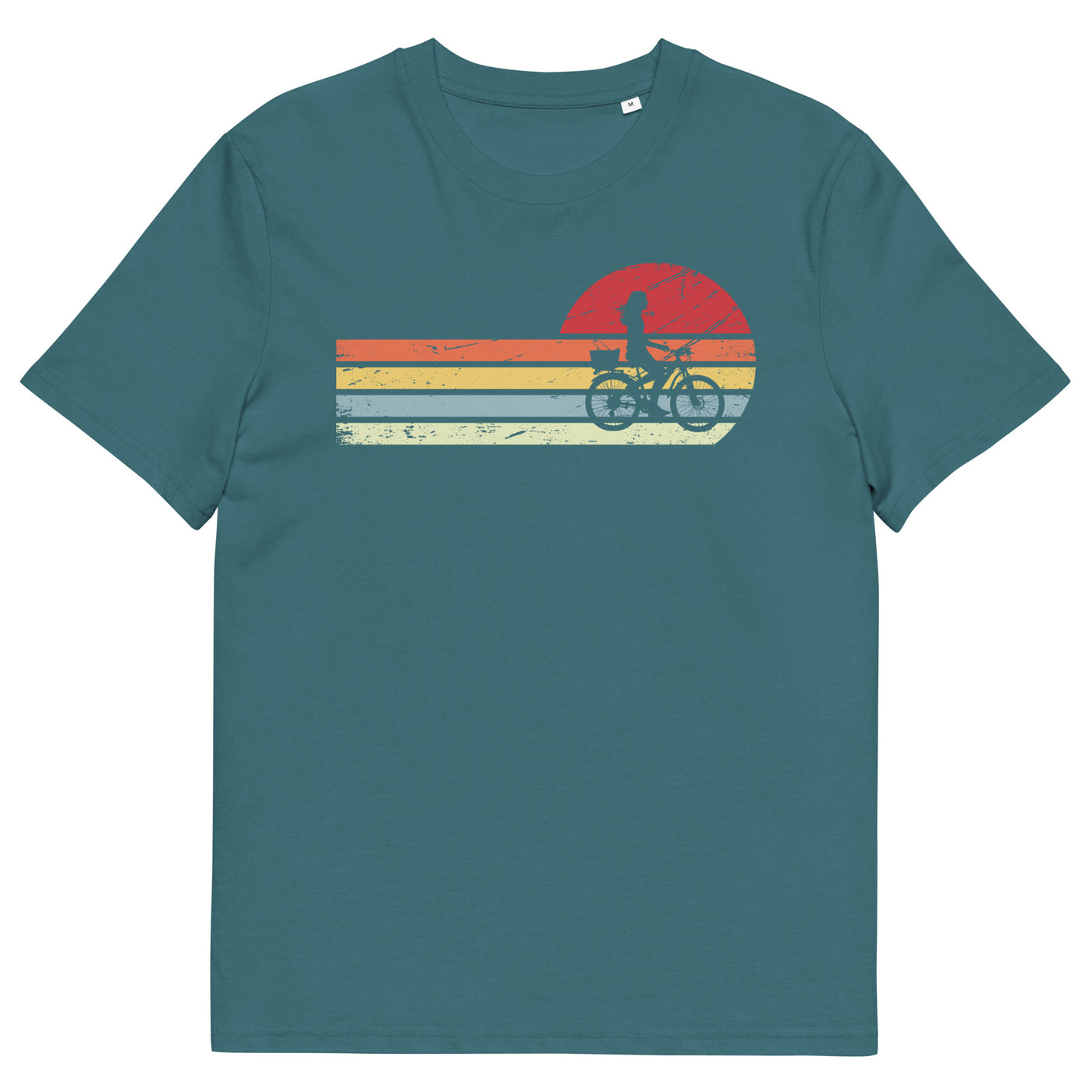 Sonne und Retro Linies - Frau Radfahren - Herren Premium Organic T-Shirt fahrrad xxx yyy zzz Stargazer