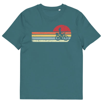 Sonne und Retro Linies - Frau Radfahren - Herren Premium Organic T-Shirt fahrrad xxx yyy zzz Stargazer