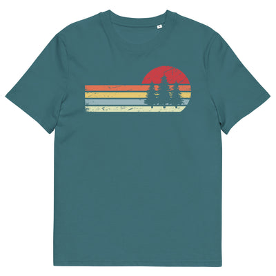 Sonne und Retro Linies - Bäume - Herren Premium Organic T-Shirt camping xxx yyy zzz Stargazer