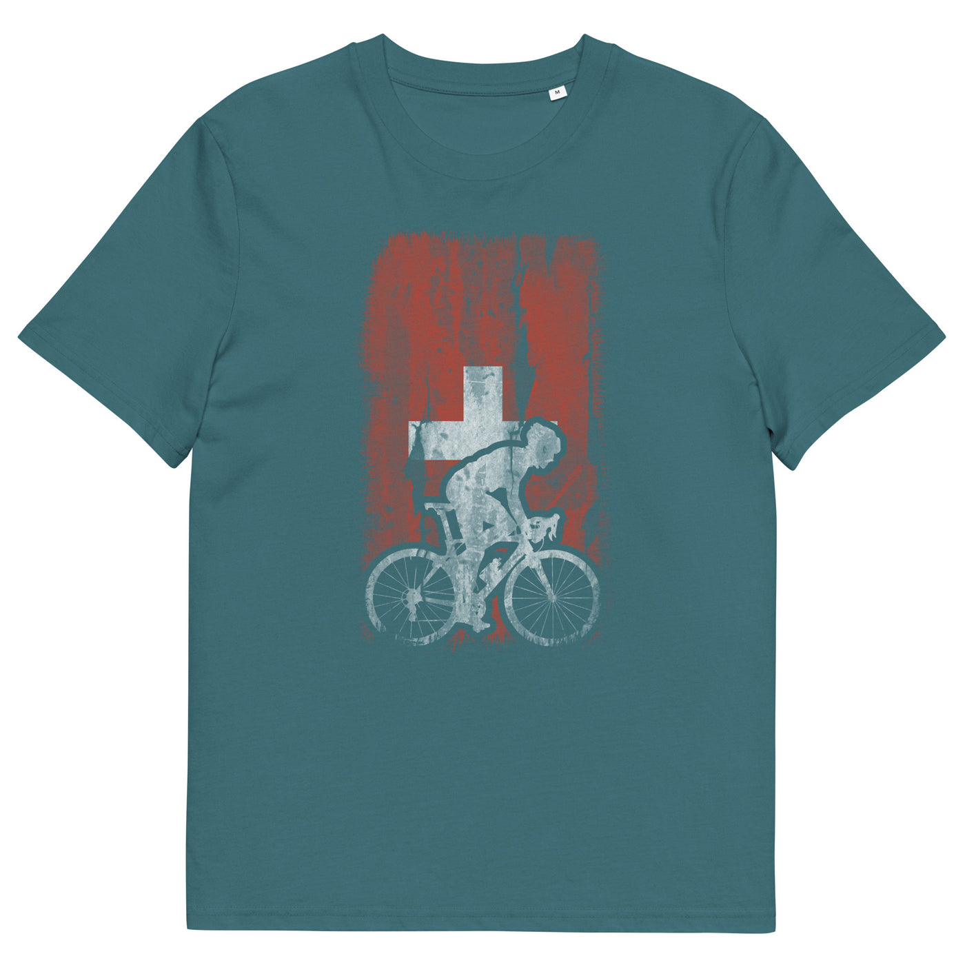 Schweizer Flagge 1 und Radfahren - Herren Premium Organic T-Shirt fahrrad xxx yyy zzz Stargazer