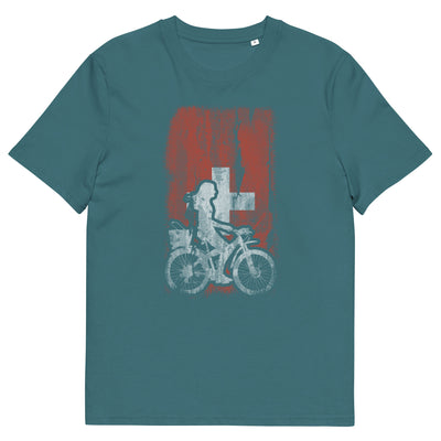 Schweizer Flagge 2 und Radfahren - Herren Premium Organic T-Shirt fahrrad xxx yyy zzz Stargazer