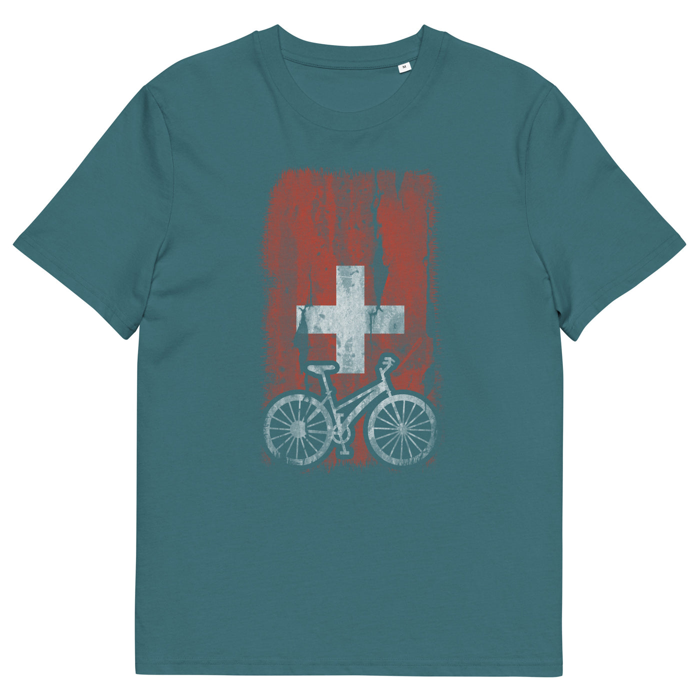 Schweizer Flagge und Radfahren - Herren Premium Organic T-Shirt fahrrad xxx yyy zzz Stargazer