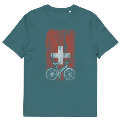 Schweizer Flagge und Radfahren - Herren Premium Organic T-Shirt fahrrad xxx yyy zzz Stargazer