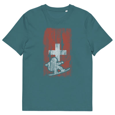 Schweizer Flagge und Snowboarding - Herren Premium Organic T-Shirt snowboarden xxx yyy zzz Stargazer