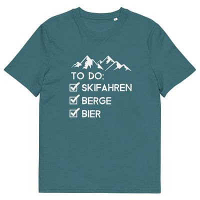 To Do Liste - Skifahren, Berge, Bier - Herren Premium Organic T-Shirt klettern ski xxx yyy zzz Stargazer