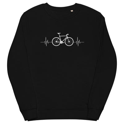 Fahrrad Herzschlag - Unisex Premium Organic Sweatshirt fahrrad mountainbike Schwarz