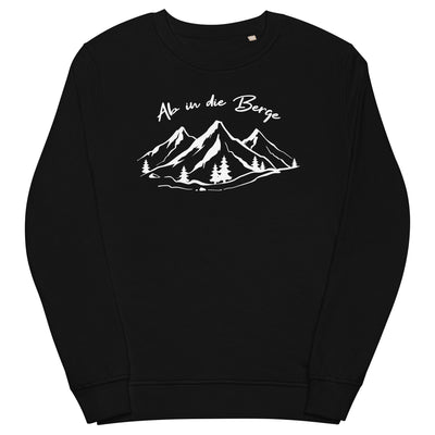 Ab in die Berge - Unisex Premium Organic Sweatshirt berge wandern Schwarz