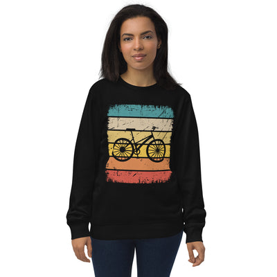 Vintage Square and Cycling - Unisex Premium Organic Sweatshirt fahrrad Schwarz