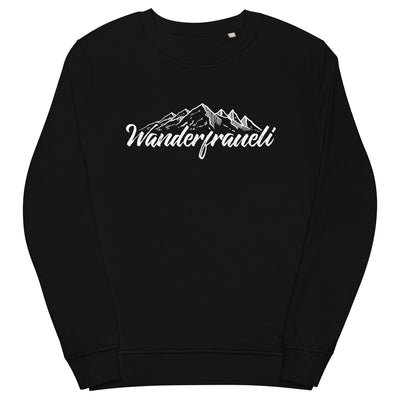 Wanderfraueli - Unisex Premium Organic Sweatshirt wandern Schwarz