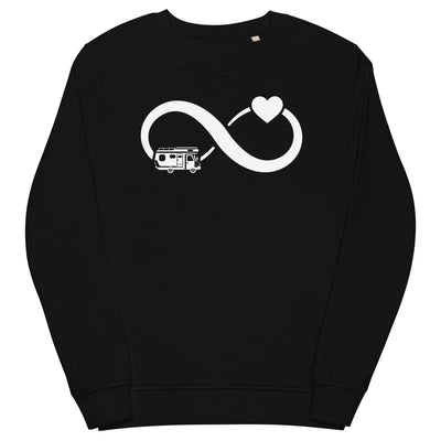 Infinity Heart and Camping - Unisex Premium Organic Sweatshirt camping xxx yyy zzz Black