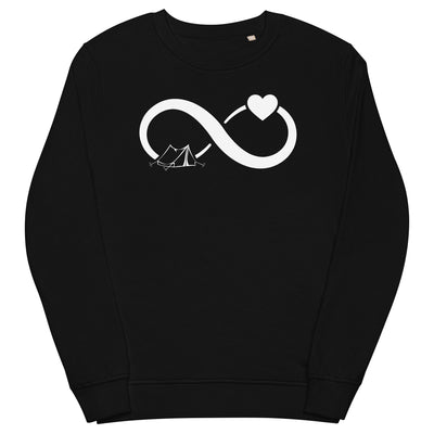 Infinity Heart and Camping 1 - Unisex Premium Organic Sweatshirt camping xxx yyy zzz Black