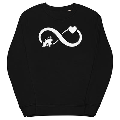 Infinity Heart and Climbing - Unisex Premium Organic Sweatshirt klettern xxx yyy zzz Black