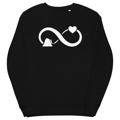 Infinity Heart and Climbing 1 - Unisex Premium Organic Sweatshirt klettern xxx yyy zzz Black