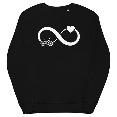 Infinity Heart and Cycling - Unisex Premium Organic Sweatshirt fahrrad xxx yyy zzz Black