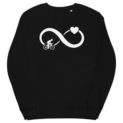 Infinity Heart and Cycling 1 - Unisex Premium Organic Sweatshirt fahrrad xxx yyy zzz Black