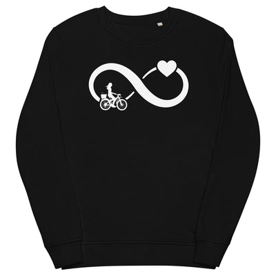 Infinity Heart and Cycling 2 - Unisex Premium Organic Sweatshirt fahrrad xxx yyy zzz Black