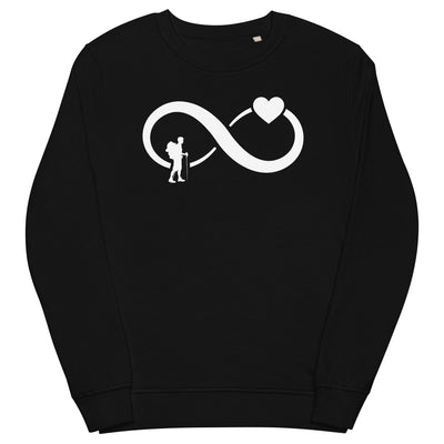 Infinity Heart and Hiking - Unisex Premium Organic Sweatshirt wandern xxx yyy zzz Black