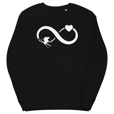 Infinity Heart and Skiing - Unisex Premium Organic Sweatshirt klettern ski xxx yyy zzz Black