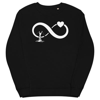 Infinity Heart and Skiing 1 - Unisex Premium Organic Sweatshirt klettern ski xxx yyy zzz Black