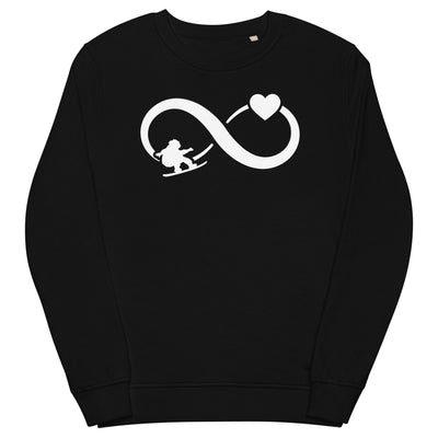 Infinity Heart and Snowboarding - Unisex Premium Organic Sweatshirt snowboarden xxx yyy zzz Black
