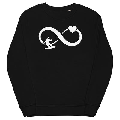 Infinity Heart and Snowboarding 1 - Unisex Premium Organic Sweatshirt snowboarden xxx yyy zzz Black