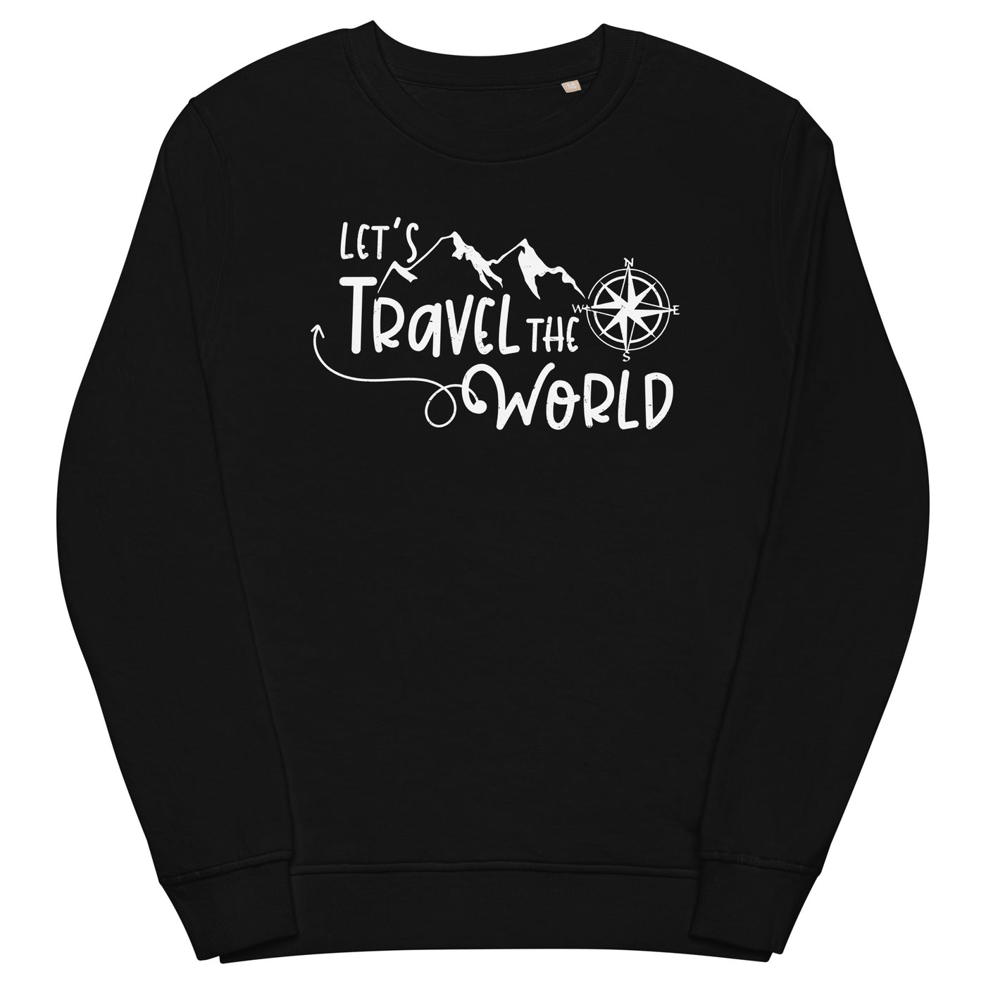 Lets travel the world - Unisex Premium Organic Sweatshirt camping wandern xxx yyy zzz Black