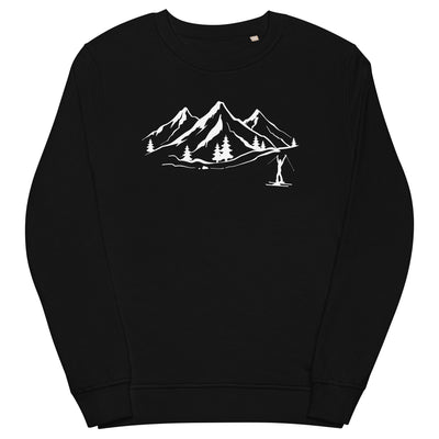 Berge 1 und Skifahren - Unisex Premium Organic Sweatshirt klettern ski xxx yyy zzz Black