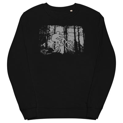 Mountainbiken im Wald - (M) - Unisex Premium Organic Sweatshirt xxx yyy zzz Black