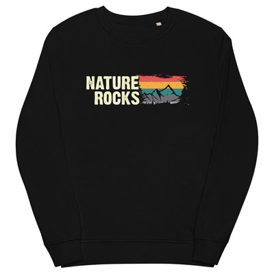 Nature Felsens - - Unisex Premium Organic Sweatshirt berge camping wandern xxx yyy zzz Black