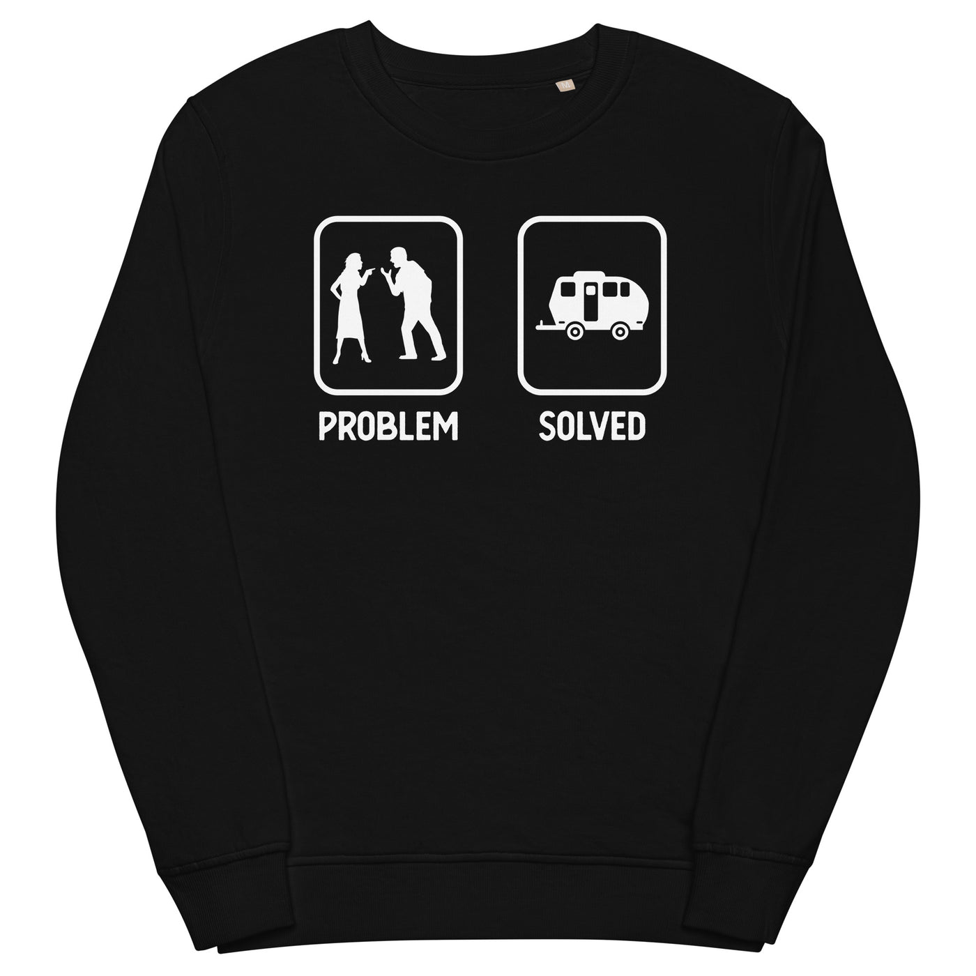 Problem Solved - Camping Caravan - Unisex Premium Organic Sweatshirt camping xxx yyy zzz Black