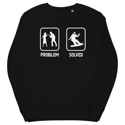 Problem_Solved_-_Frau_Snowboarding_-_ - Unisex Organic Sweatshirt | SOL'S 03574 snowboarden xxx yyy zzz Black