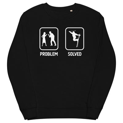 Problem Solved - Mann Skifahren - - Unisex Organic Sweatshirt | SOL'S 03574 klettern ski xxx yyy zzz Black