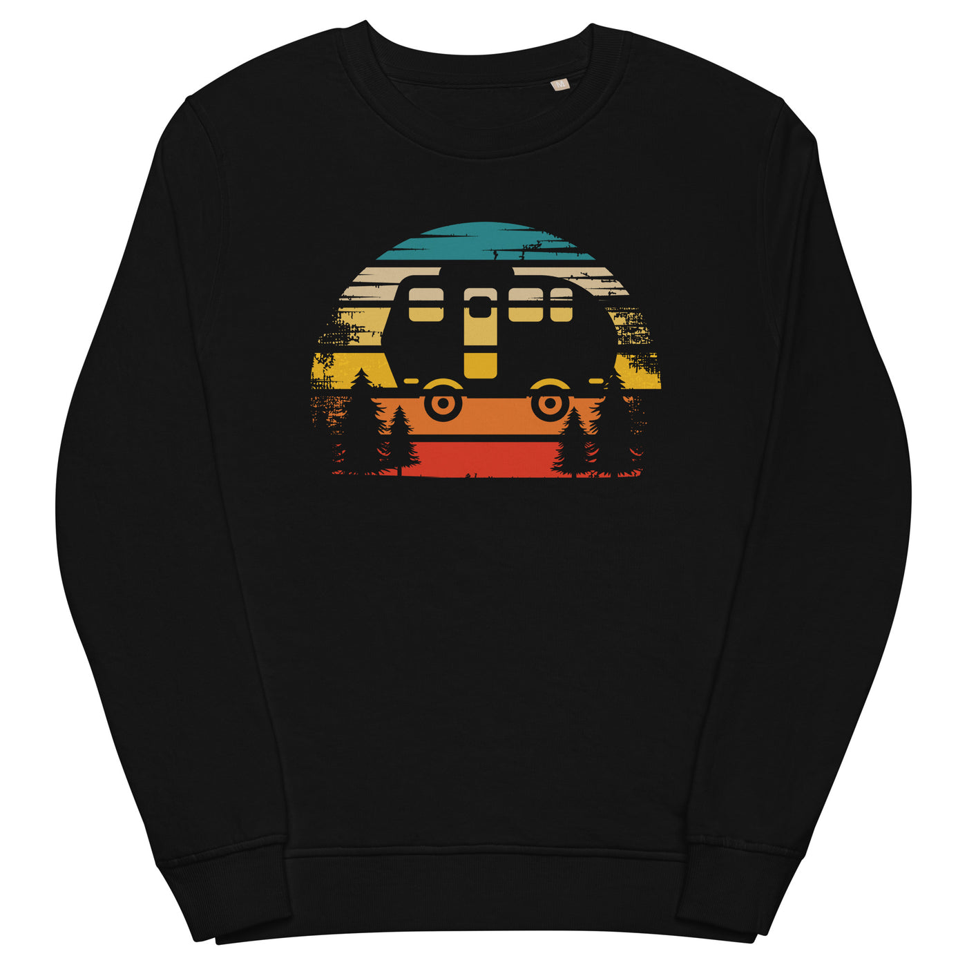 Retro Sonne und Camping - Unisex Premium Organic Sweatshirt camping xxx yyy zzz Black