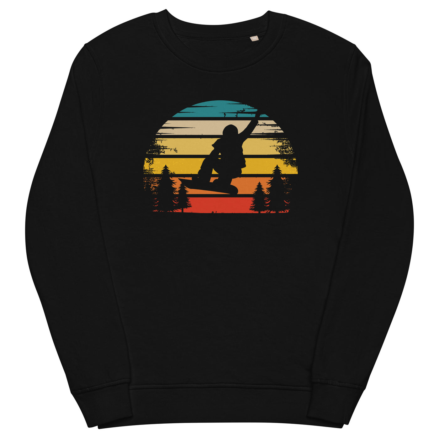 Retro Sonne und Snowboarding - Unisex Premium Organic Sweatshirt snowboarden xxx yyy zzz Black
