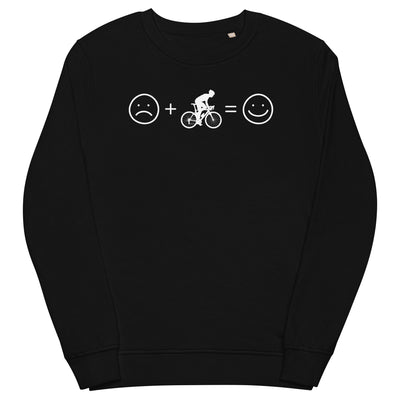 Lächelndes Gesicht und Radfahren - Unisex Premium Organic Sweatshirt fahrrad xxx yyy zzz Black